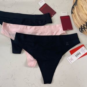 NWT Tommy John thong panty set of 3 size small ultra soft and breathable cotton